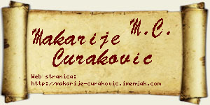 Makarije Curaković vizit kartica